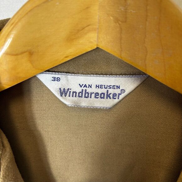 VTG 70s Van Heusen Men's Camel Tan Brushed Twill 2 Piece Leisure Suit Size 38 - Picture 6 of 15